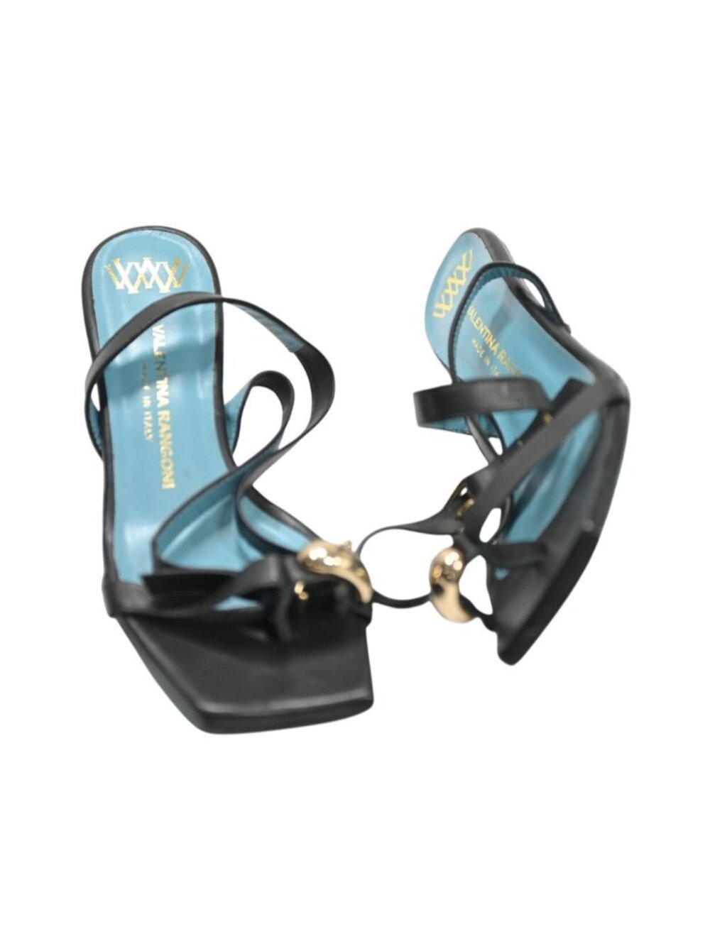 Valentina Rangoni Velia Ankle Strap Sandals in Black